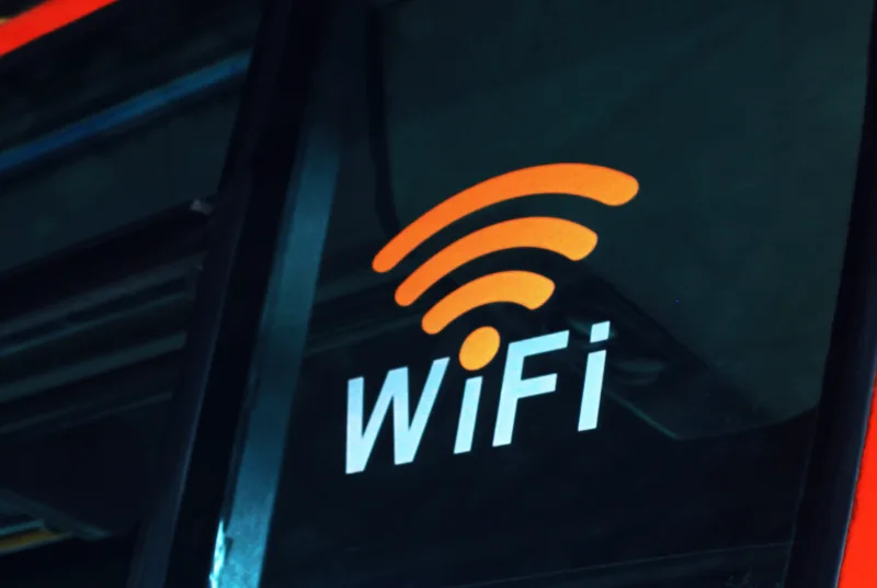 Sinal de Wi-Fi num ecrã